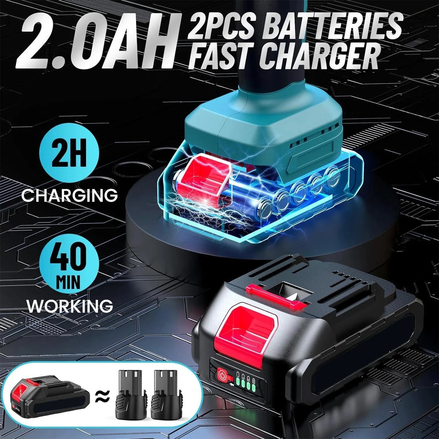 Elektrische Poetsmachine – Accu Polisher met 6 Snelheden