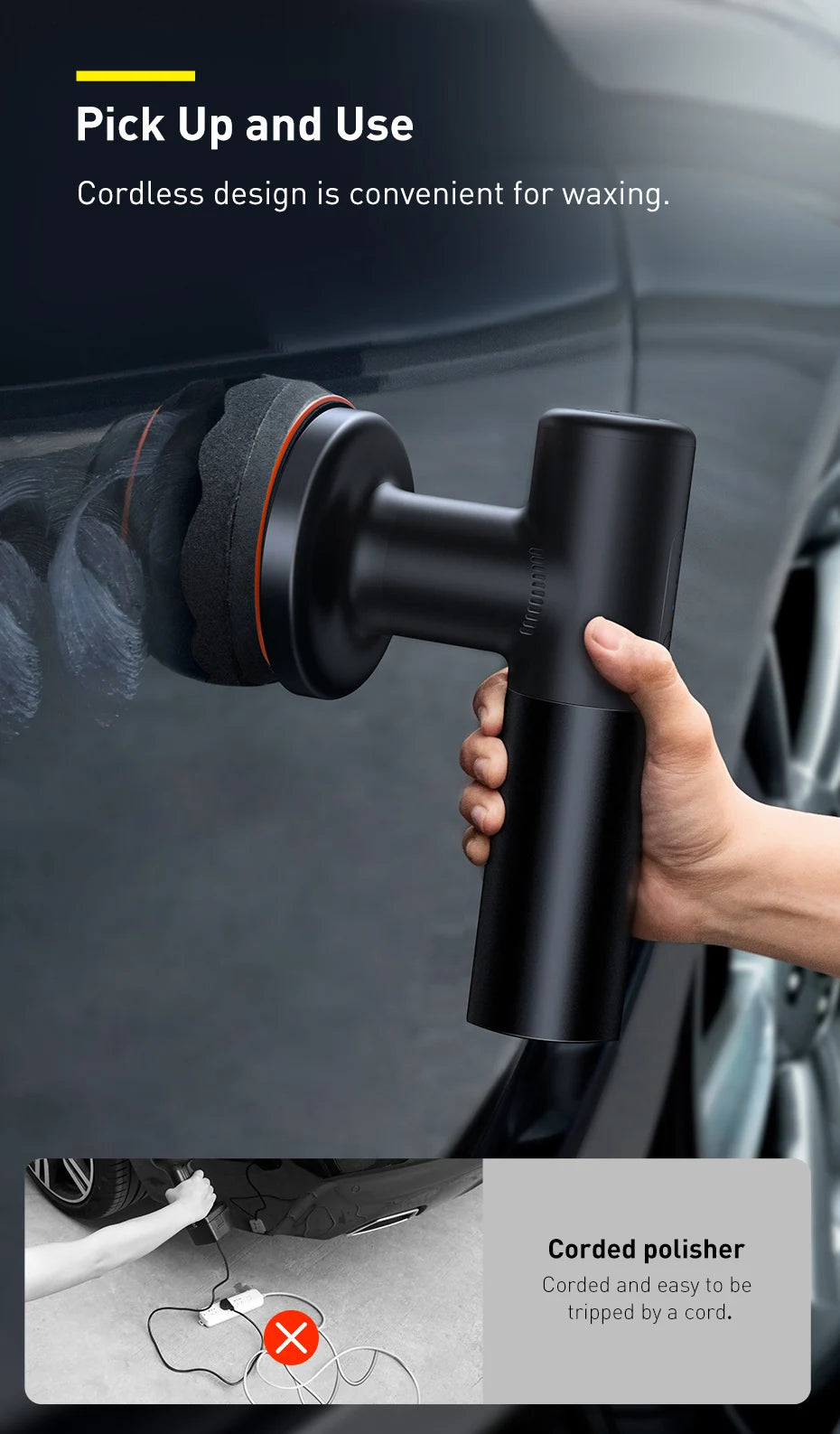 Draadloze Poetsmachine – Elektrische Autopolisher met Snelheidsregeling