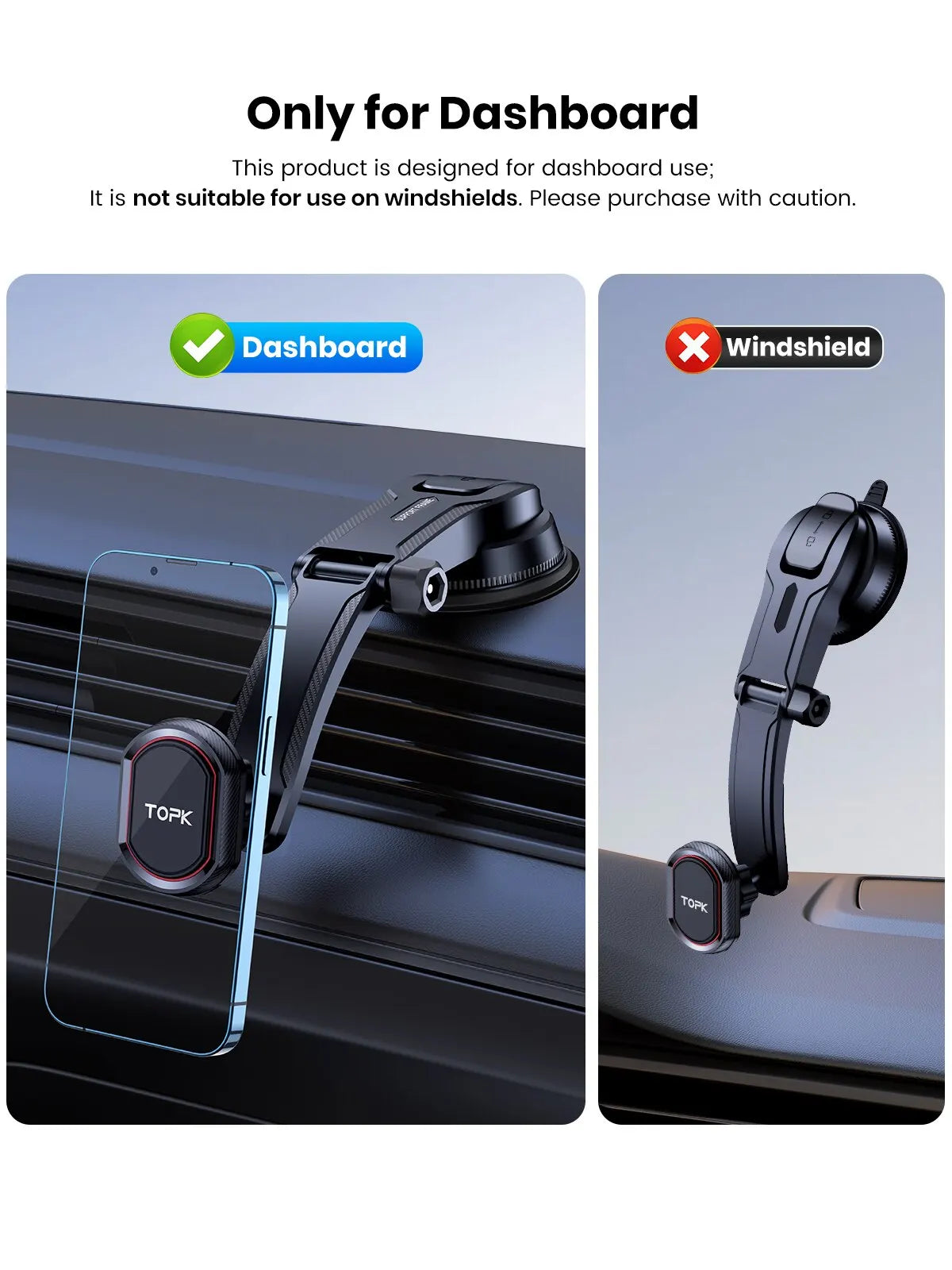Telefoonhouder Auto – Gravity Houder voor Dashboard, Voorruit en Ventilatierooster