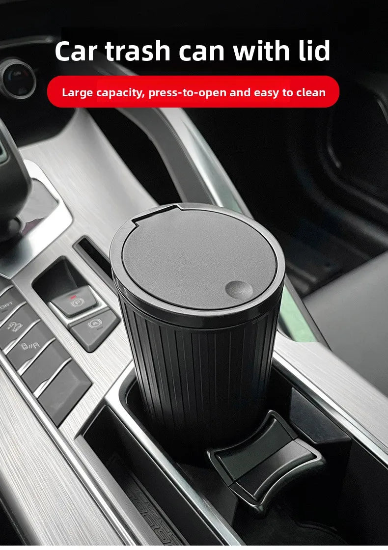 Auto Prullenbak met Deksel – Compacte Afvalbak voor Interieur