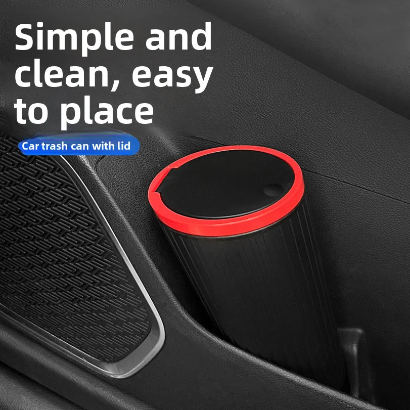 Auto Prullenbak met Deksel – Compacte Afvalbak voor Interieur