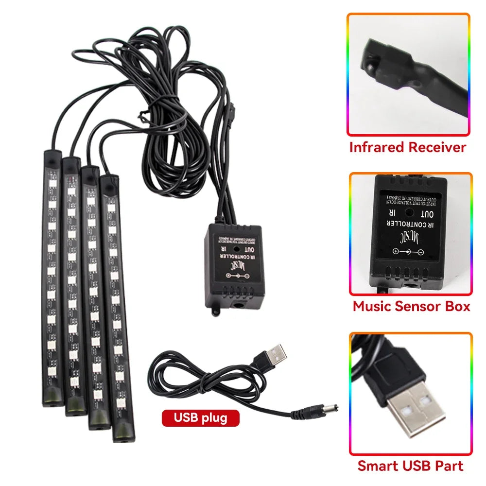 LED Interieurverlichting – RGB Voetverlichting met App-bediening