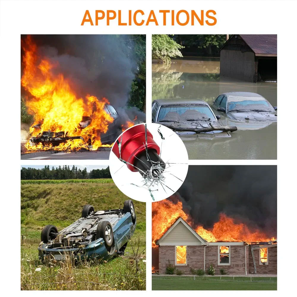 Auto Veiligheidshamer – 2-in-1 Noodgereedschap