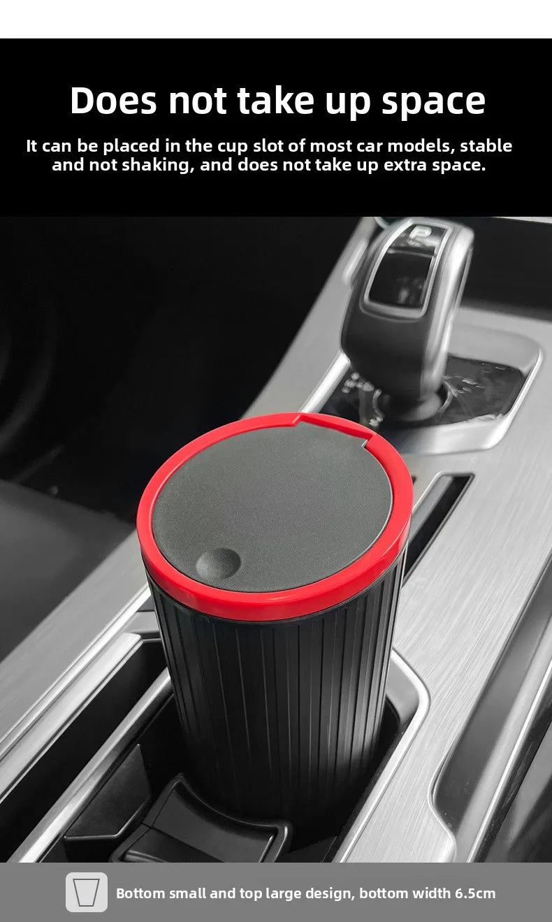 Auto Prullenbak met Deksel – Compacte Afvalbak voor Interieur