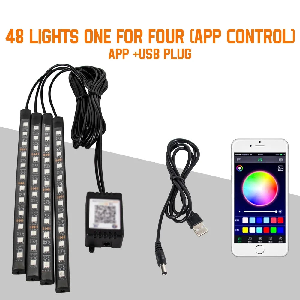 LED Interieurverlichting – RGB Voetverlichting met App-bediening