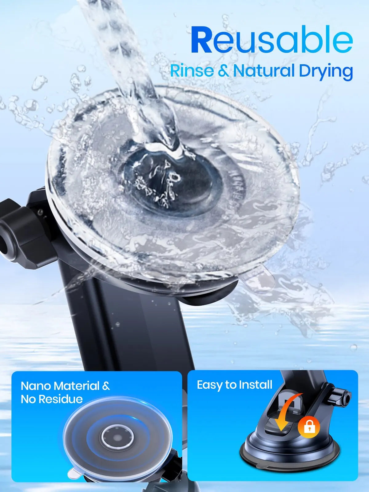 Telefoonhouder Auto – Gravity Houder voor Dashboard, Voorruit en Ventilatierooster