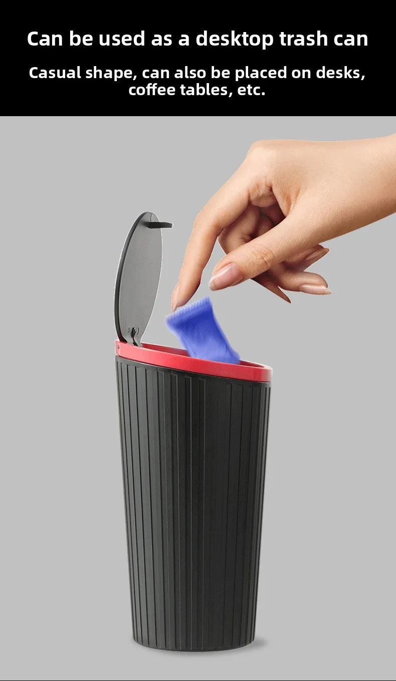 Auto Prullenbak met Deksel – Compacte Afvalbak voor Interieur