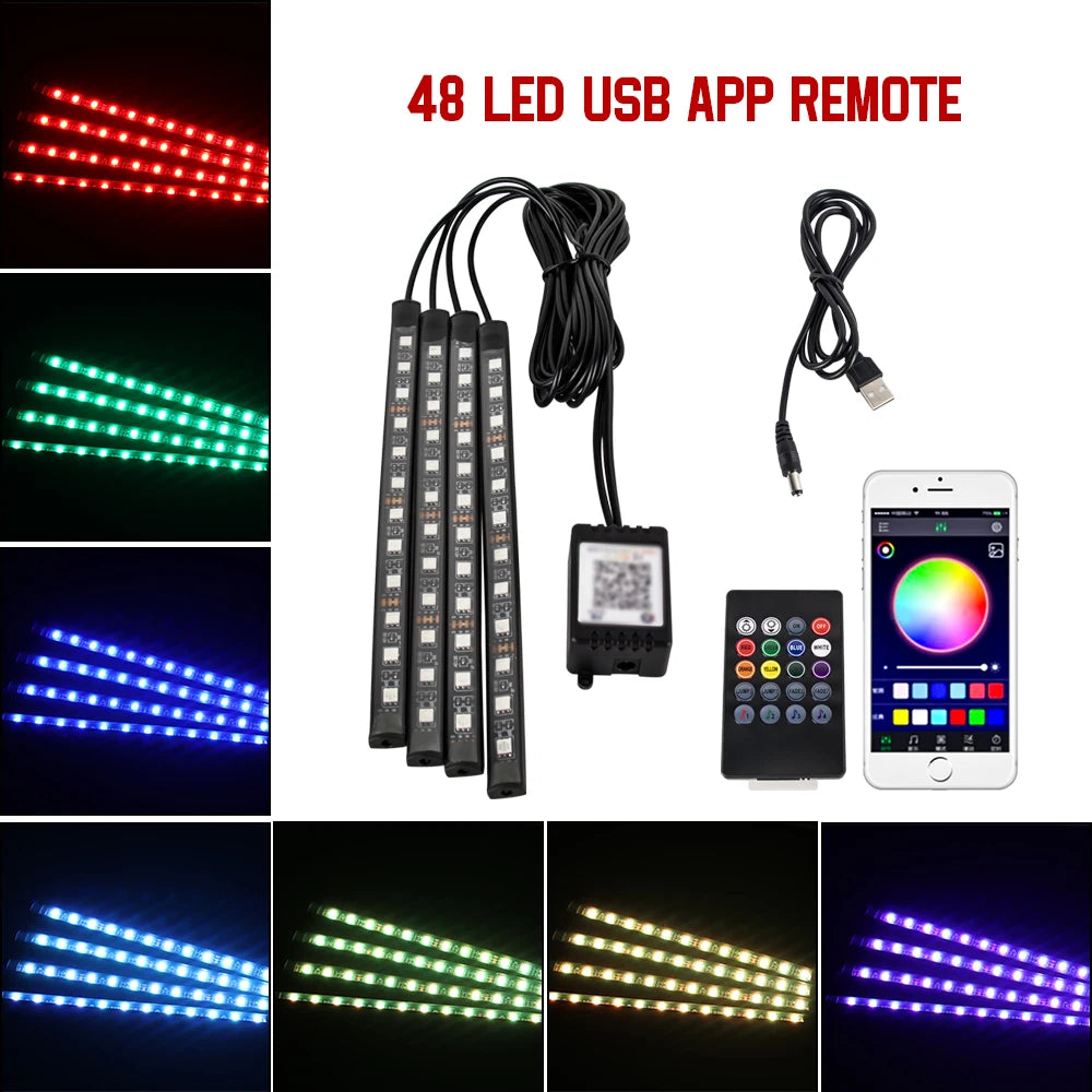 LED Interieurverlichting – RGB Voetverlichting met App-bediening