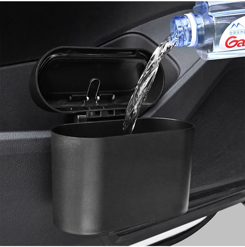 Auto Prullenbak – Ophangbare Afvalbak met Drukdeksel