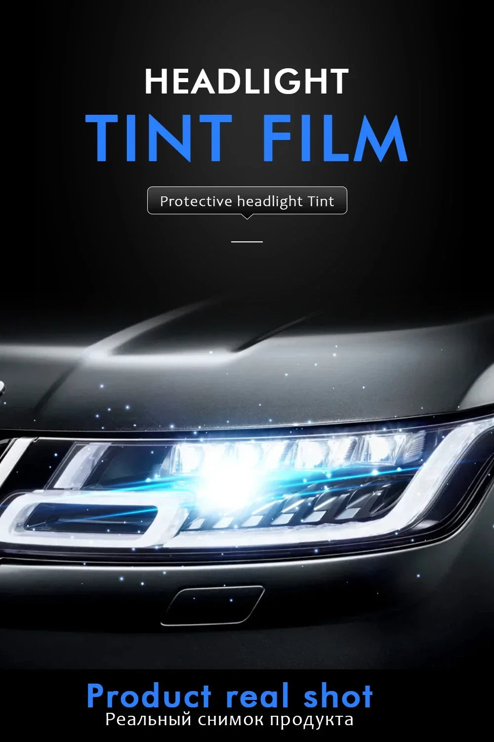 Koplampfolie – Zwarte PVC Tintfolie 40cm