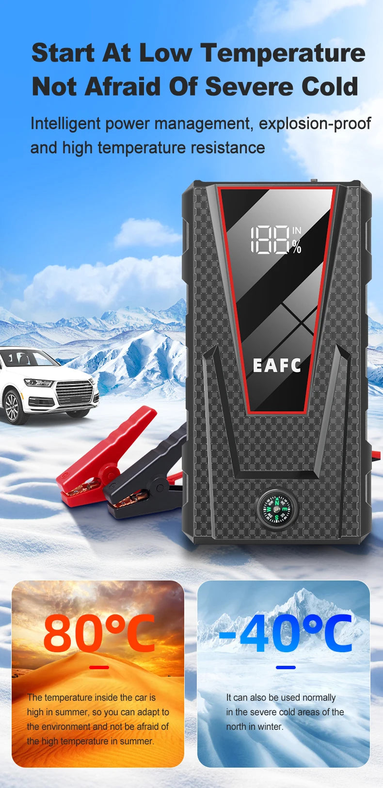 Draagbare Jumpstarter – Accu Startbooster & Powerbank