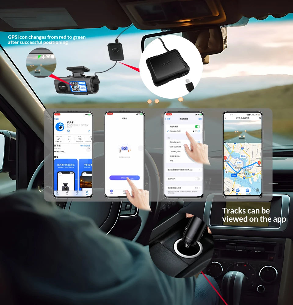 4K Dag- en Nachtzicht Premium Dashcam met GPS