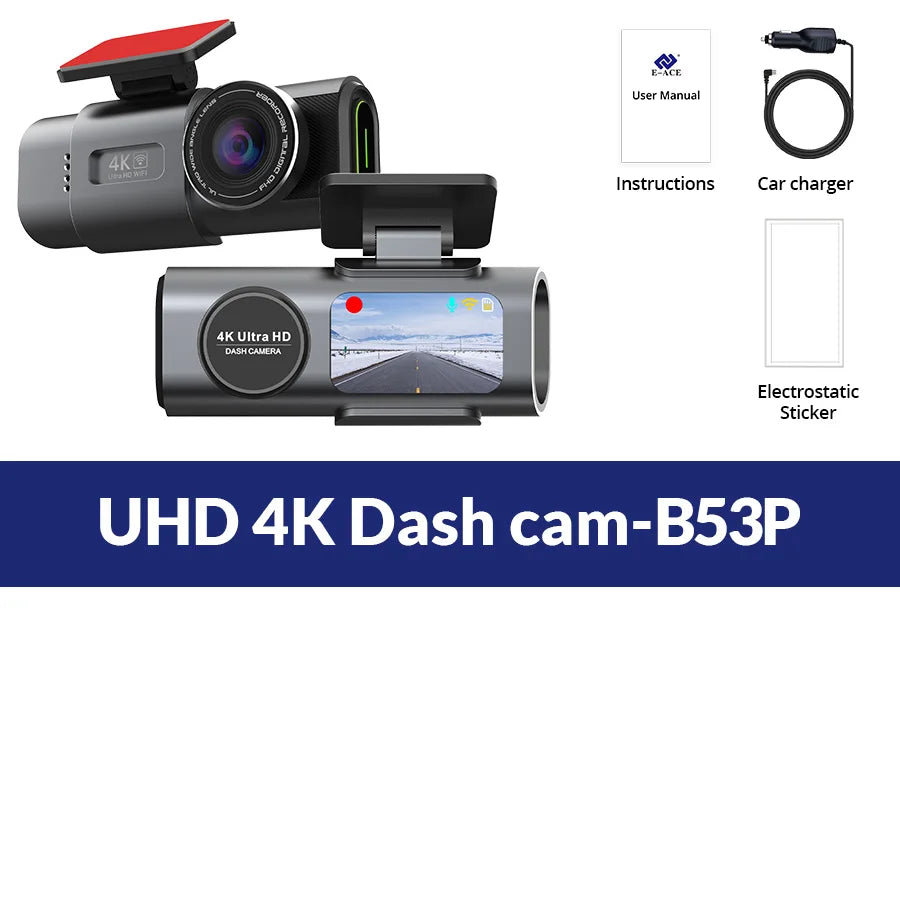 4K Dag- en Nachtzicht Premium Dashcam met GPS
