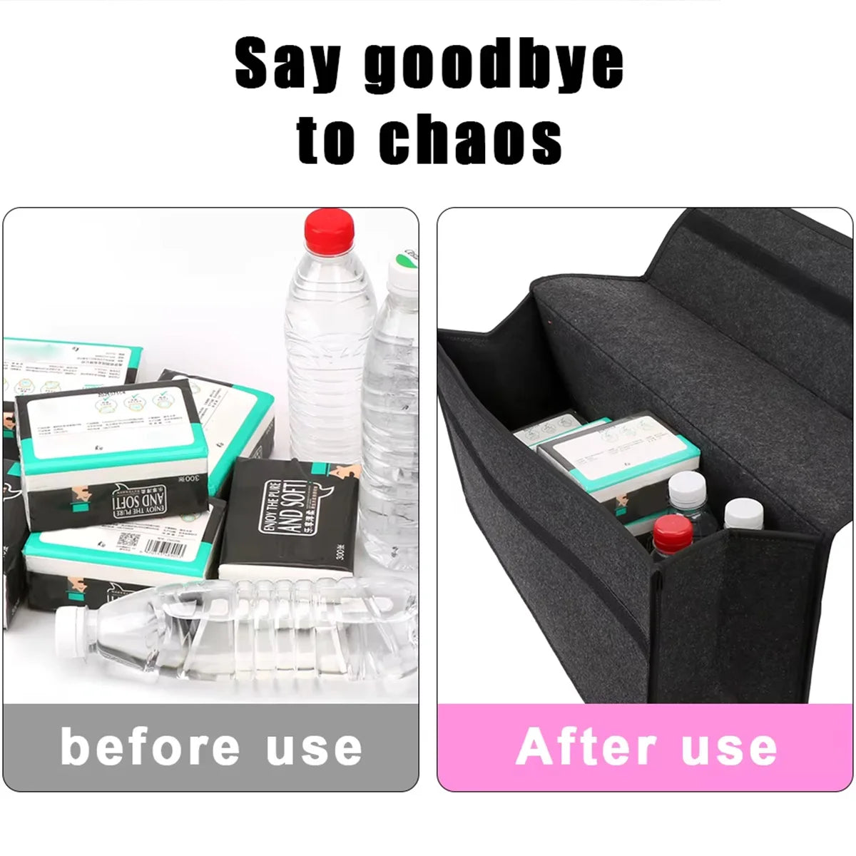 Vilten Auto Opbergbox – Zachte Opslagtas