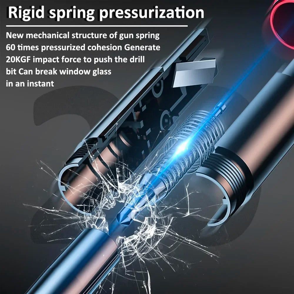 Auto Veiligheidshamer – 2-in-1 Noodgereedschap