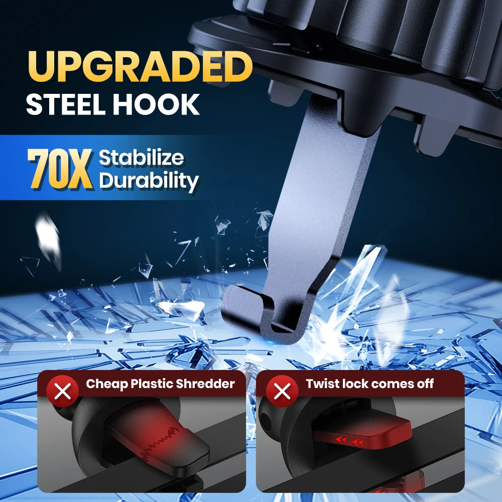 MagSafe Telefoonhouder – Sterke Magnetische Autohouder met Metaalhaak