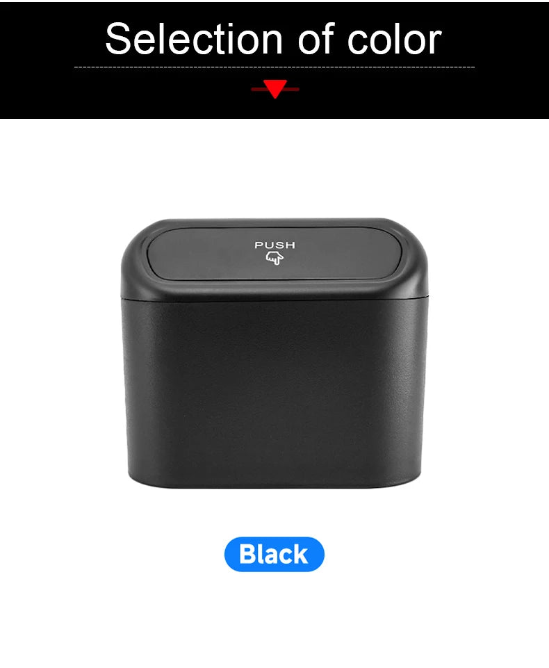 Auto Prullenbak – Ophangbare Afvalbak met Drukdeksel