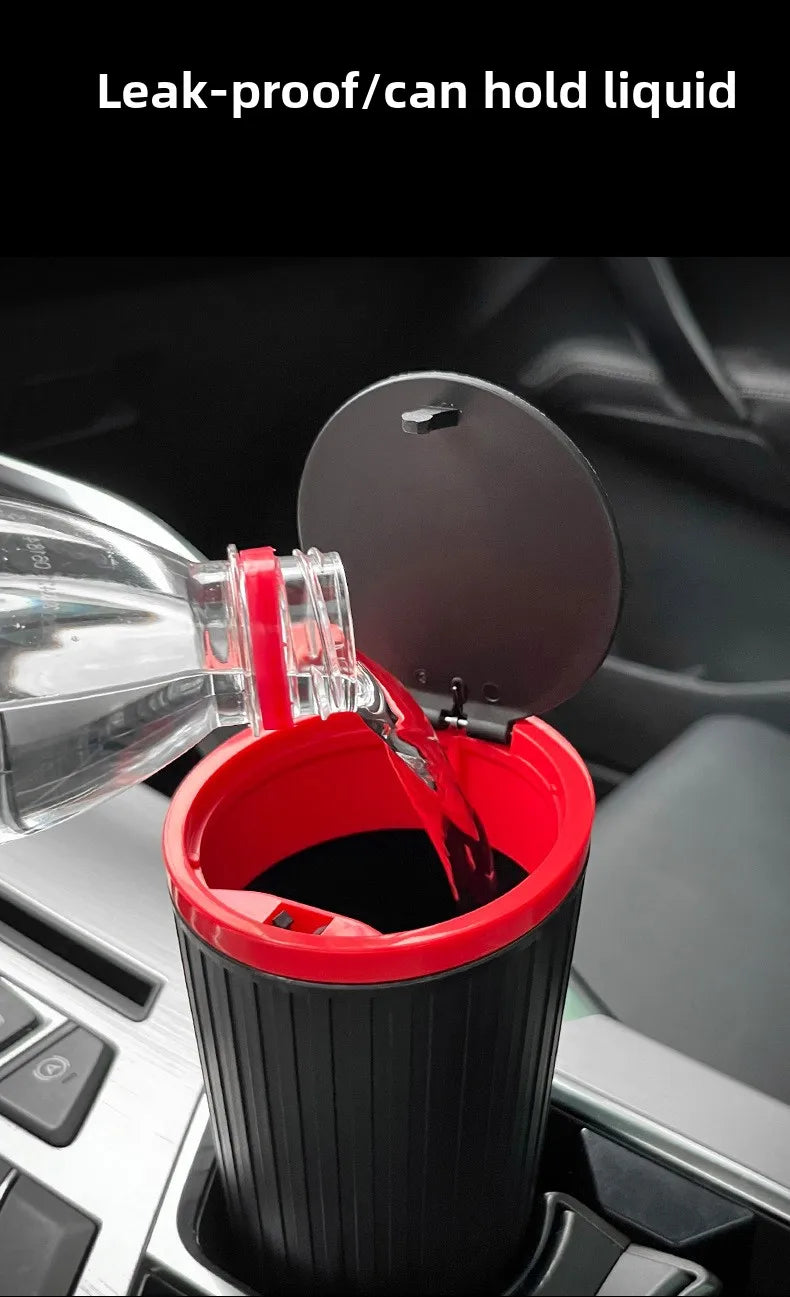 Auto Prullenbak met Deksel – Compacte Afvalbak voor Interieur