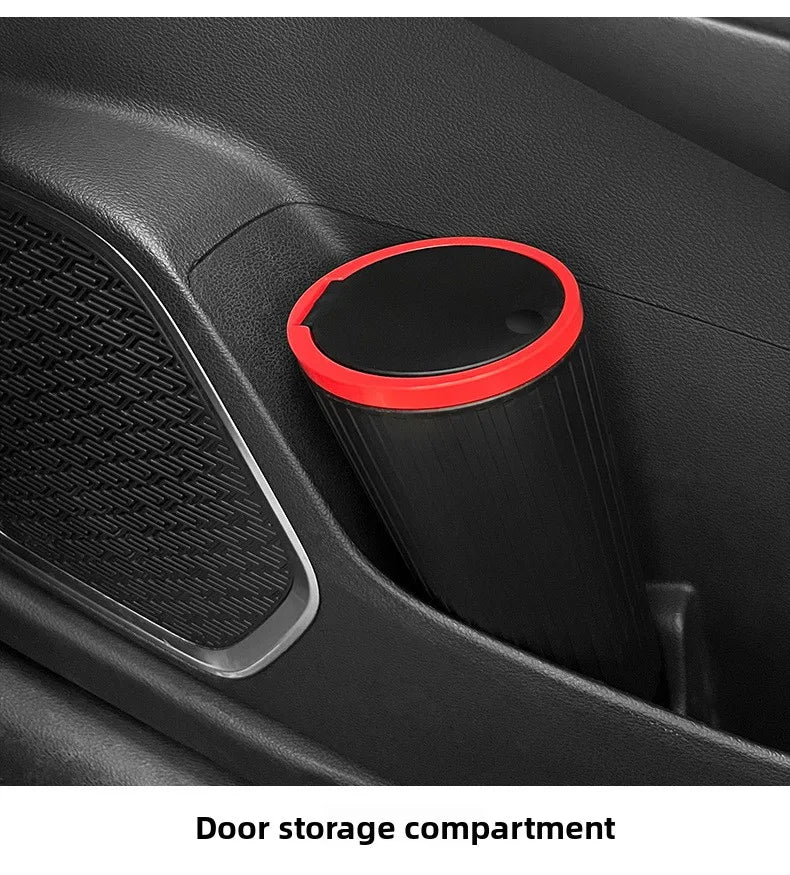 Auto Prullenbak met Deksel – Compacte Afvalbak voor Interieur