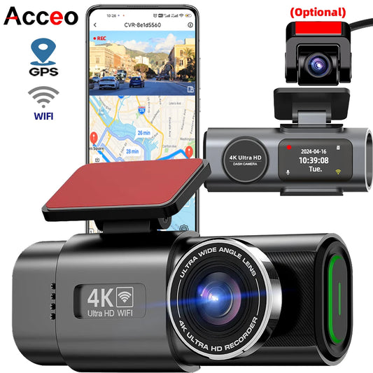4K Dag- en Nachtzicht Premium Dashcam met GPS